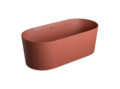 Wanna wolnostojąca  z przelewem OVO M+ terracotta 160x75 cm OVO160WWZPTE