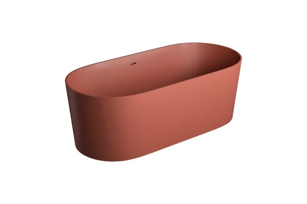 Wanna wolnostojąca  z przelewem OVO M+ terracotta 160x75 cm OVO160WWZPTE