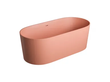 Wanna wolnostojąca z przelewem OVO M+ coral 160x75 cm OVO160WWZPCO