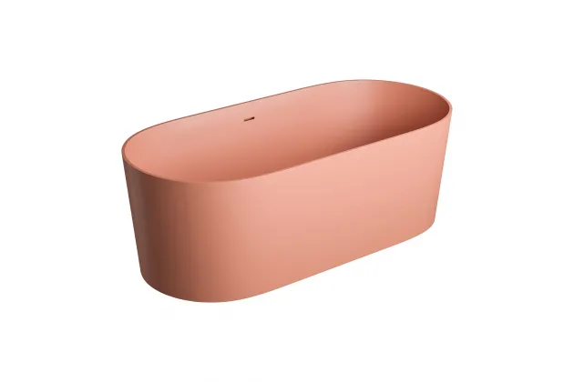 Wanna wolnostojąca z przelewem OVO M+ coral 160x75 cm OVO160WWZPCO