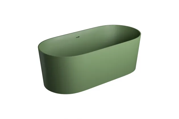 Wanna wolnostojąca z przelewem OVO M+ olive 160x75 cm OVO160WWZPOL