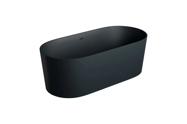 Wanna wolnostojąca z przelewem OVO M+ black lava 160x75 cm OVO160WWZPBLV