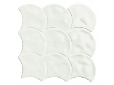 Scale Gloss White 30,7x30,7. Biała płytka gresowa w kształcie łuski
