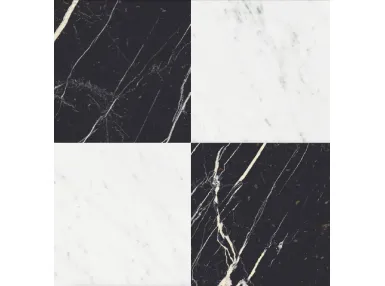 Majestic Nero Bilbao - Majestic Bianco Barga - płytka gresowa