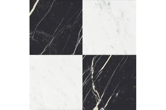 Majestic Nero Bilbao - Majestic Bianco Barga - płytka gresowa