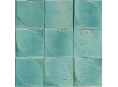 Lume Turquoise 3d Dew Lux 10x10, MQ89 - płytka gresowa ścienna