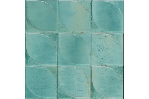 Lume Turquoise 3d Dew Lux 10x10, MQ89 - płytka gresowa ścienna