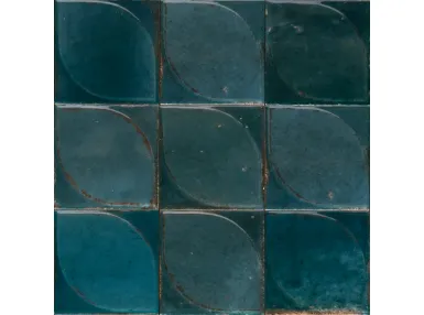 Lume Blue 3d Dew Lux 10x10, MQ86 - płytka gresowa ścienna