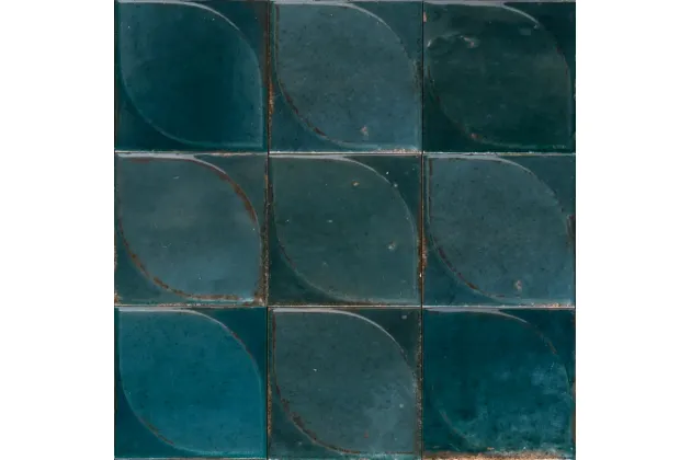 Lume Blue 3d Dew Lux 10x10, MQ86 - płytka gresowa ścienna