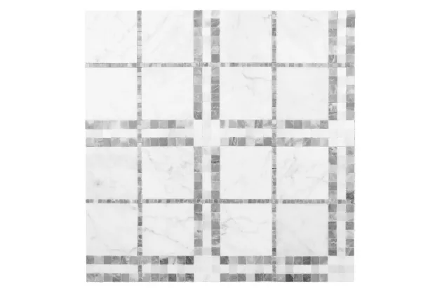 Carrara Tartan 31x31 - Mozaika kamienna