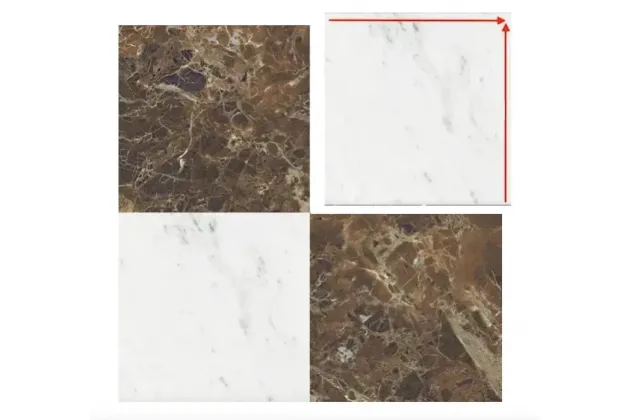 Majestic Bruno /Alicante Bianco Barga 60x60  - płytka gresowa szachownica