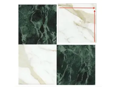 Majestic Verde Alpi Oro Versilia 60x60 - płytka gresowa szachownica
