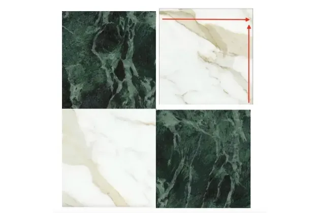 Majestic Verde Alpi Oro Versilia 60x60 - płytka gresowa szachownica