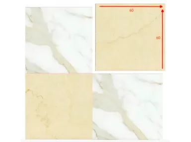 Majestic Oro Versilia Crema Rezzato 60x60- płytka gresowa szachownica