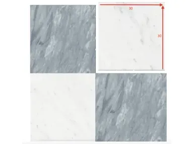 Majestic Blu Montalto Bianco Barga 30x30 - płytka gresowa szachownica