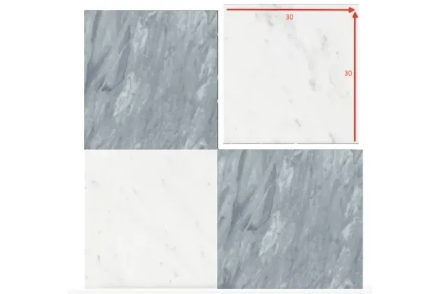 Majestic Blu Montalto Bianco Barga 30x30 - płytka gresowa szachownica