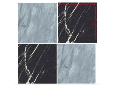 Majestic Blu Montalto Nero Bilbao 60x60 - płytka gresowa szachownica