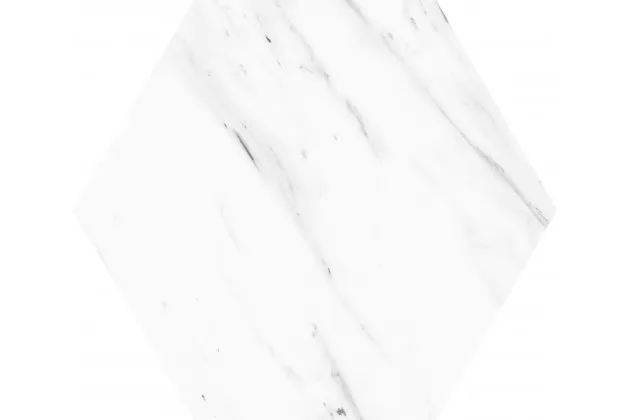 Carrara Hex 25 22x25. Płytka gresowa heksagonalna imitująca marmur.