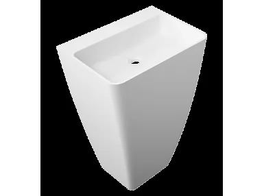 Parma M+ umywalka wolnostojąca 55x43 cm biały połysk