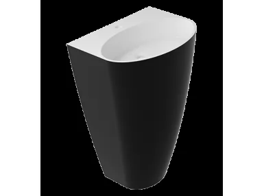 SIENA M+ umywalka wolnostojąca 55x43 cm biały / czarny połysk