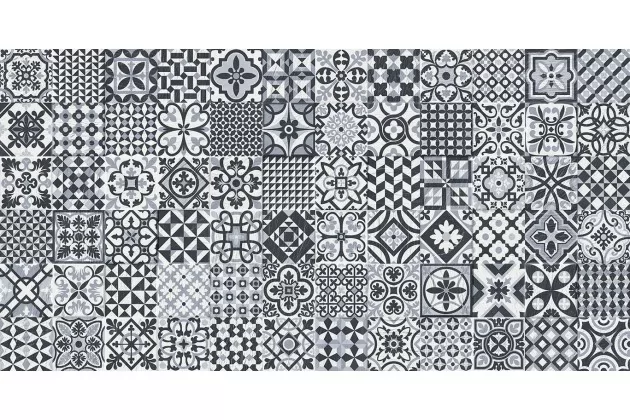 Deco Heritage Black 33.2x62.5 - płytka ścienna typu patchwork