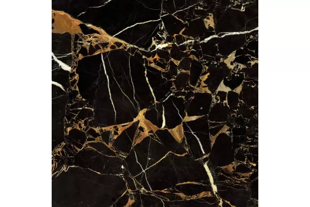 Saint Laurent Black 60,7x60,7 - płytka gresowe imitująca czarny marmur