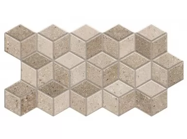 Rhombus Stone Taupe 26.5x51. Płytka gresowa imitacja brązowy kamień, romby.