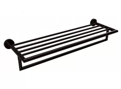 Półka z wieszakiem na ręcznik Dark, czarna z mosiadzu. 104219070