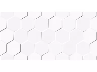 Virgin White Hexagon 30x60 - biała płytka ścienna 3D